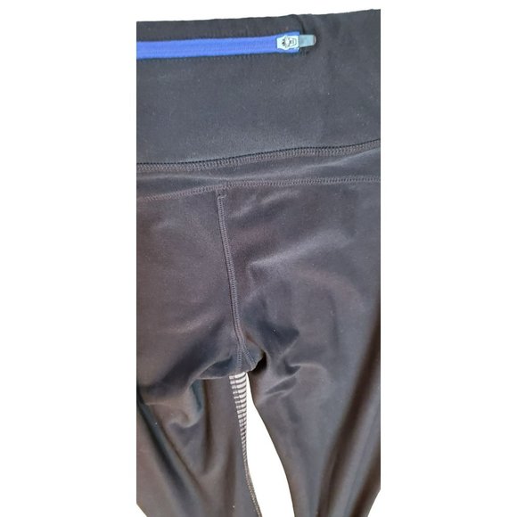 MPG Black Grey Striped Women's Two Pattern Ahtletic Yoga Pants Size Medium - Picture 4 of 4